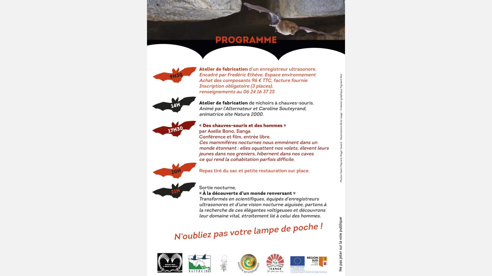 tract verso programme animation chauves souris