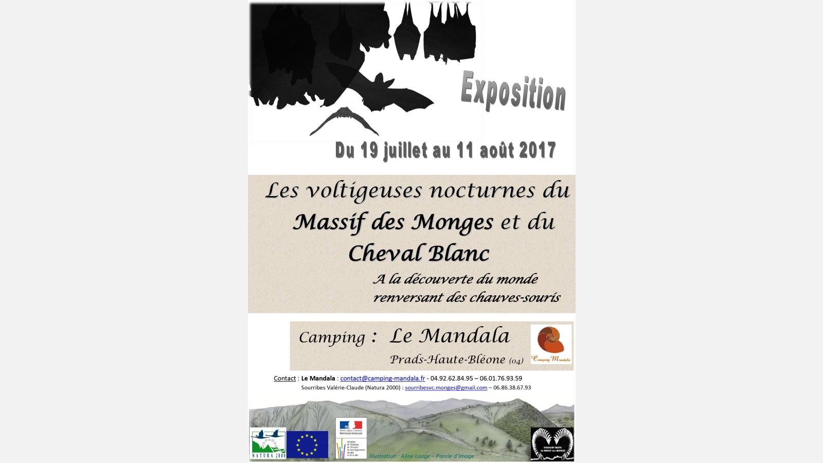 exposition les voltigeuses nocturnes du massif des Monges et du cheval blanc