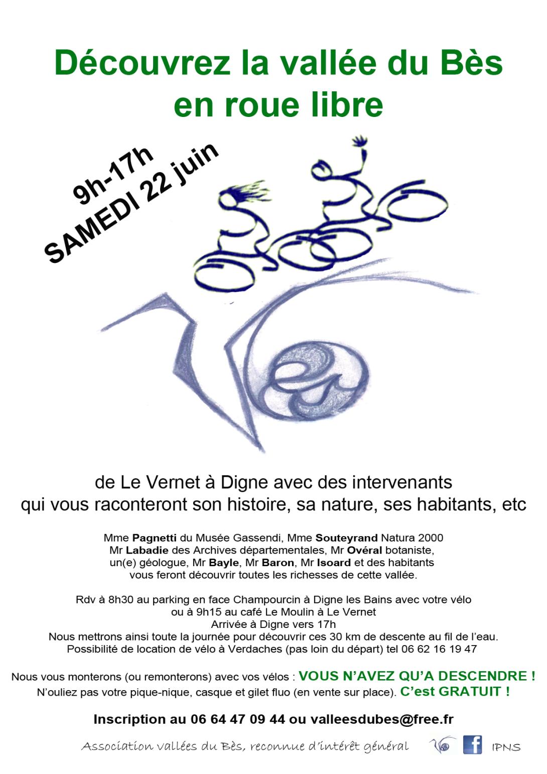 affiche descente bes à vélo